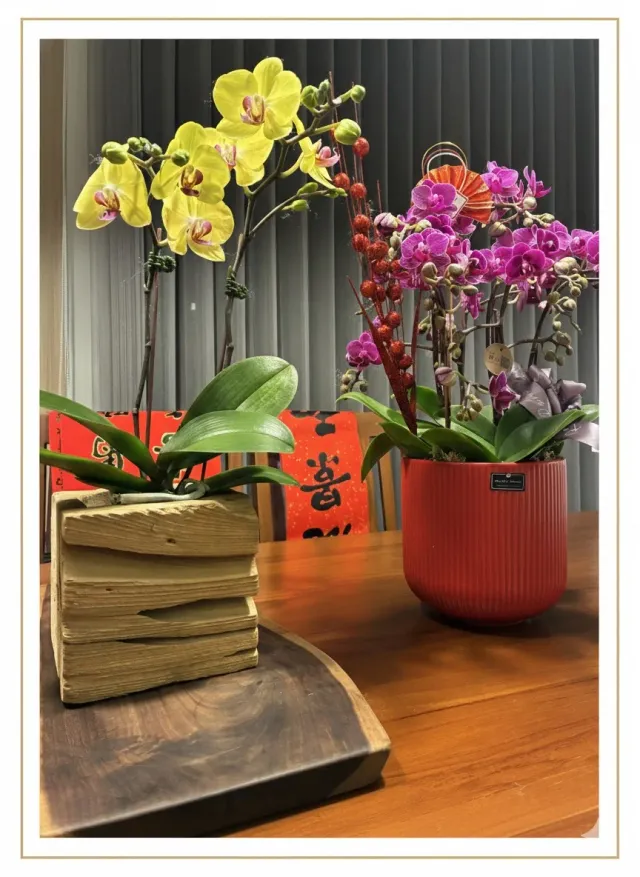 收到花,把新年的色彩擺上桌,顧客分享照片 5